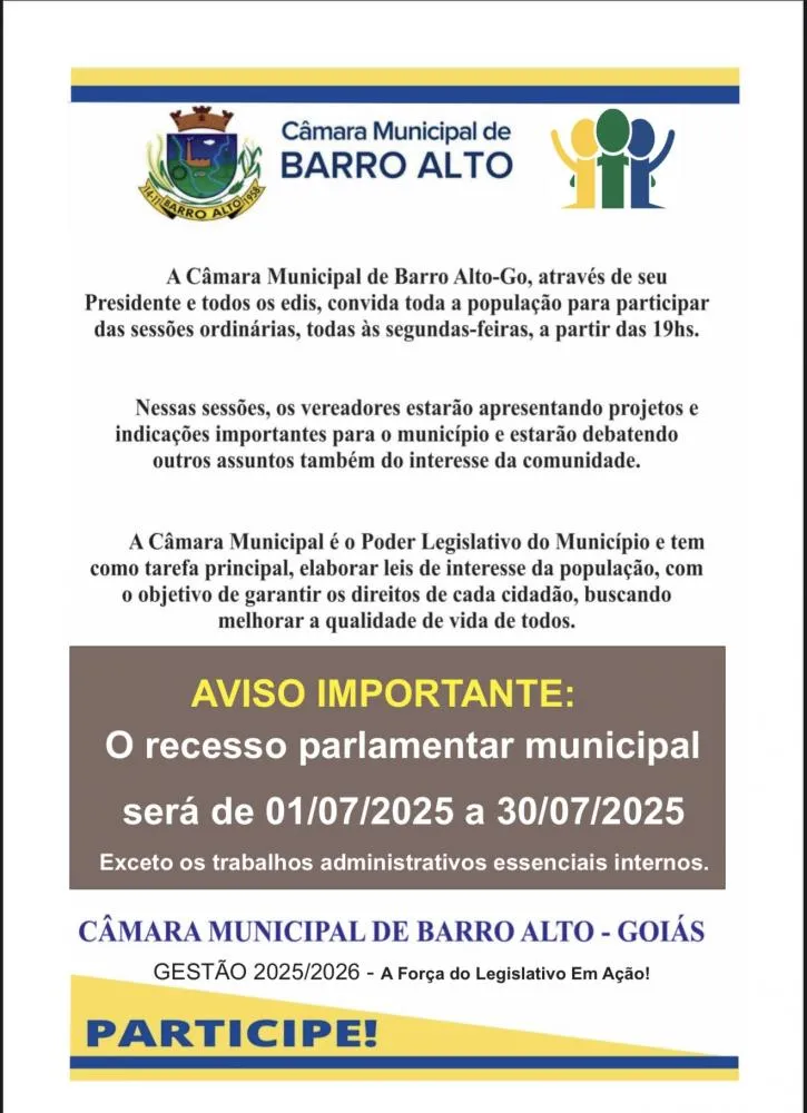 Recesso Parlamentar!