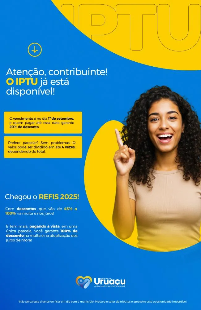 IPTU JÁ ESTÁ DISPONÍVEL!